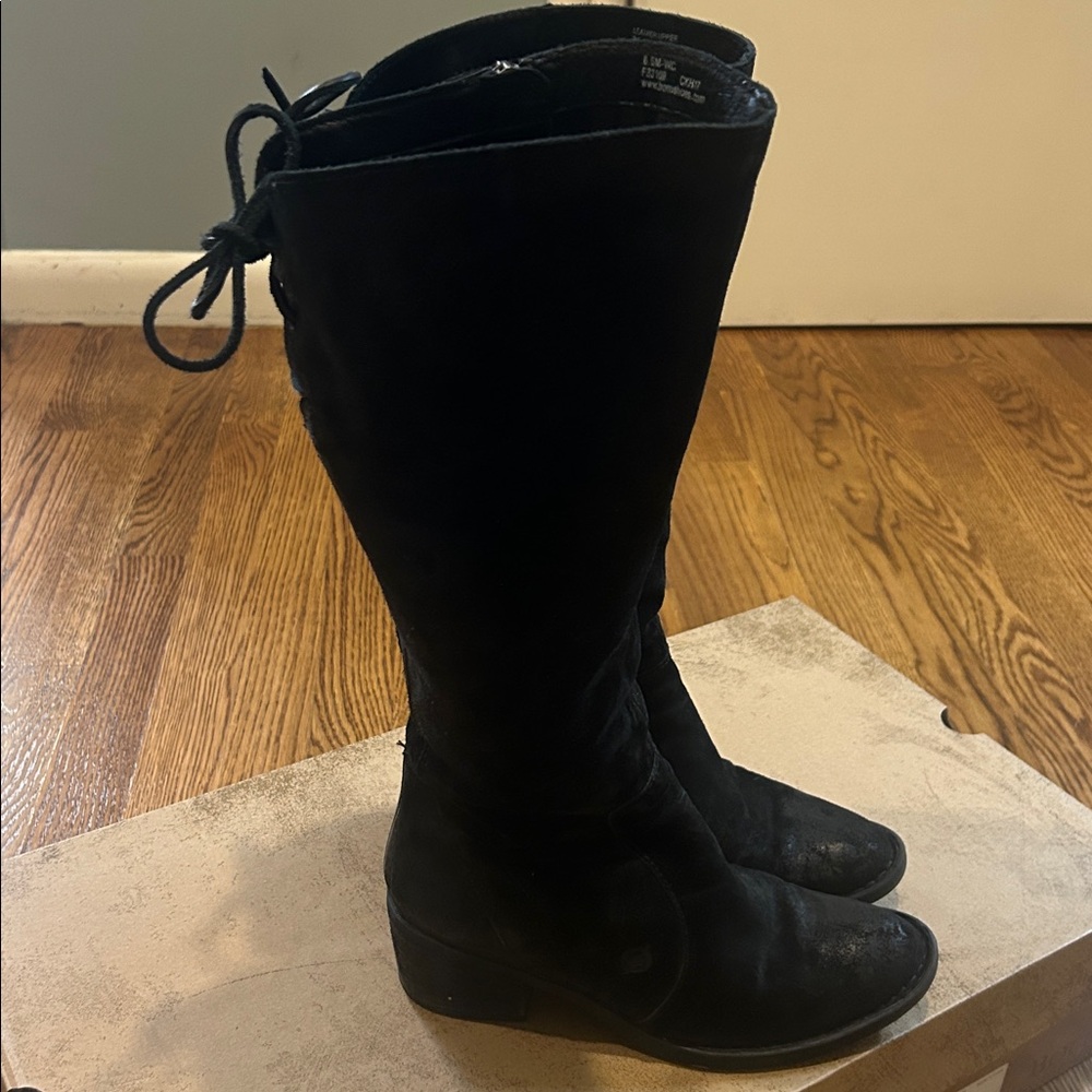 Born Black wide shaft tall boots - Picture 4 of 15